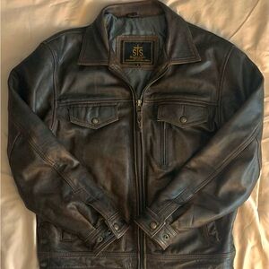 Vintage Men's Dark Brown Leather Jacket